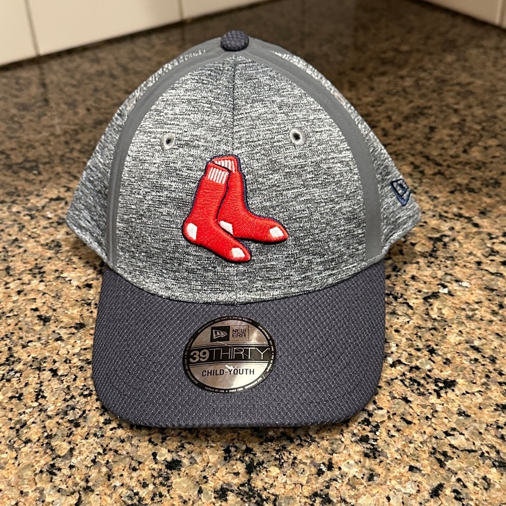 Boston Red Sox New Era 39THIRTY Clubhouse Youth Stretch Fit Hat Gray New